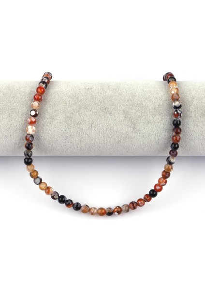 Koyu Kahverengi Akik Doğal Taş Dizi 6 mm Küre Kesim fiyatları