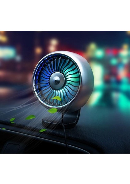 Rgb Işıklı USB Araç Masa Fanı 12V 24V Uyumlu 3 Mod fiyatları