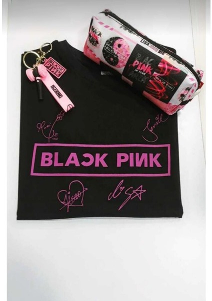 Blackpink Unisex T-Shirt Anahtarlık Kalemlik Kombin