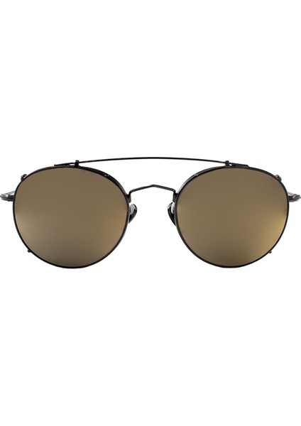 L008 C2 50 Unisex Siyah Yuvarlak Çerçeve Güneş Gözlüğü