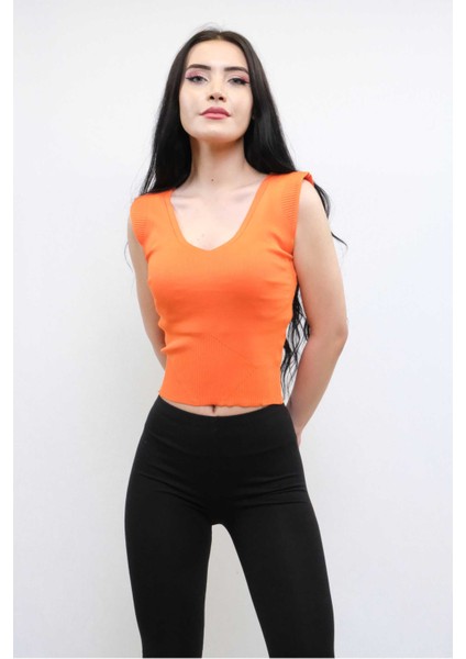 Süveter Model Triko Bluz Turuncu fiyatları