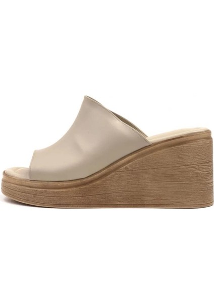 Kadın Pamela Krem Konfor Ortopedik Iç Taban Dolgu Topuk Terlik indirimleri