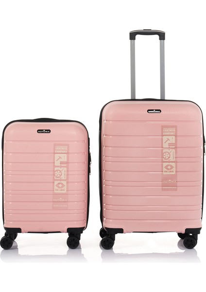 Gold Pp Valiz 8010 Pembe Tsa Kilitli Ikili Set fiyatları