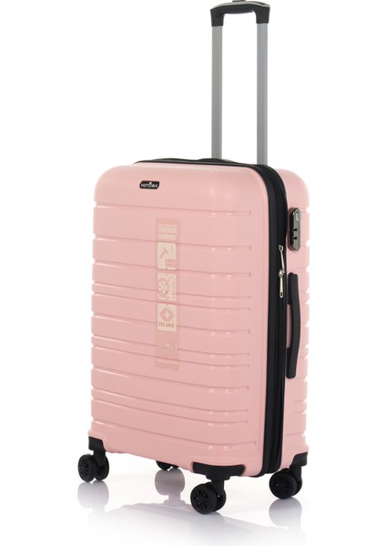 Gold Pp Valiz 8010 Pembe Tsa Kilitli Ikili Set modelleri