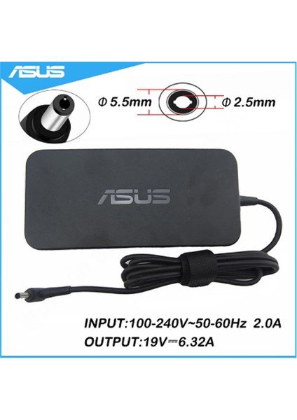 N550JK-DS507H Orijinal Laptop Şarj Aleti 19V 6.32A 120W