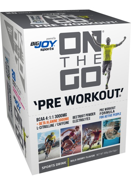 On The Go Pre Workout Orman Meyveli 15G*20 Servis