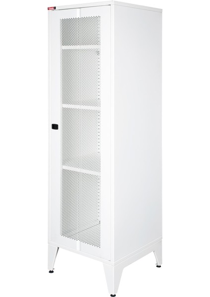 - Ziglat 1550 - Metal Dolap - Perfore Metal Kapılı - Mat Beyaz.