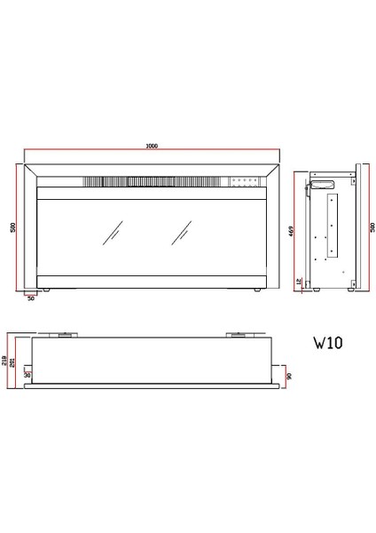 Sanatşömine -W10 Elektrikli Şömine