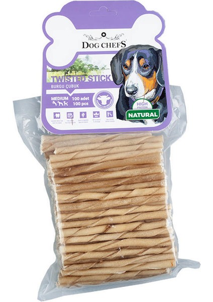 Burgulu Kalın Naturel 100 Lü Paket