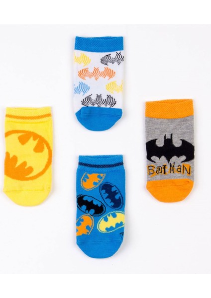 Batman 0-1 Yaş 4 Adet Lisanslı Çocuk Çorabı Havlu Çorap