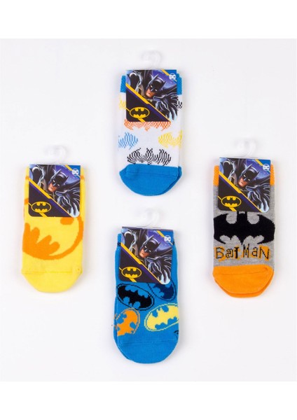 Batman 1-2 Yaş 4 Adet Lisanslı Çocuk Çorabı Havlu Çorap
