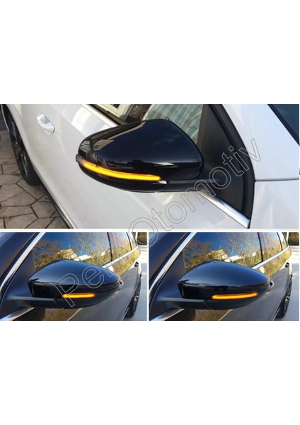 Golf 6 (2009-2013) Ayna Sinyali Kayar Ledli (Dinamik) Seti