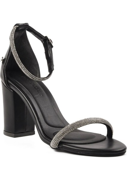 Kadın Pierre Cardin Siyah Taşlı Abiye Ayakkabı