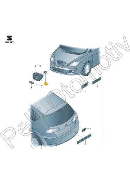 Pelit Otomotiv Seat Toledo Ön  Panjur  Arması  Logo 5P0853679