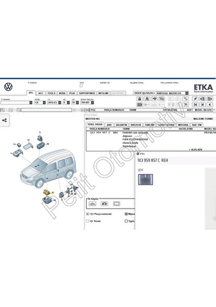 pelit oto Toledo Sol Ikili Cam Açma Düğmesi 1K3959857 1K3959857C