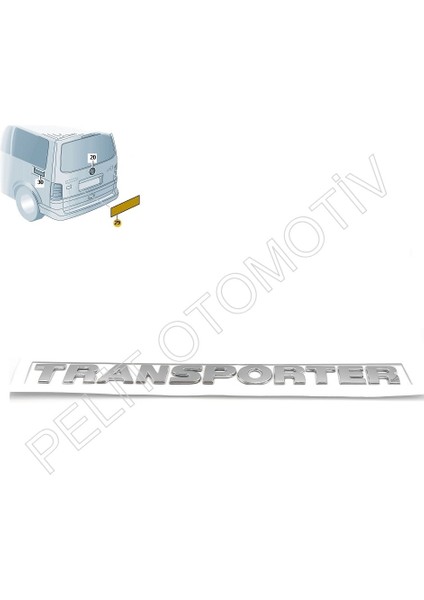 Transporter Bagaj Kapak Transporter Yazı 7E0853687 (T6-T7)