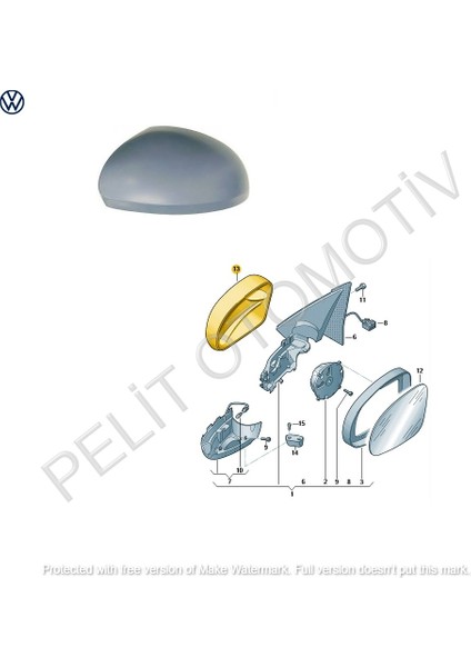 Yeti (2010-2018) Sol Dış Ayna Kapağı 5N0857537 fiyatları