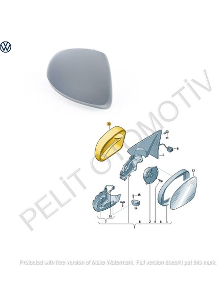 Tiguan (2008-2018) Sağ Dış Ayna Kapağı 5N0857538 fiyatları