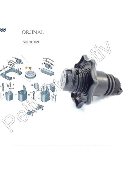 Golf 7 (2013-2022) Stepne Sabitleme Civatası 5Q0803899 Orjinal fiyatları