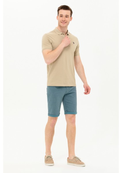Erkek Haki Basic T-Shirt 50262933-VR027