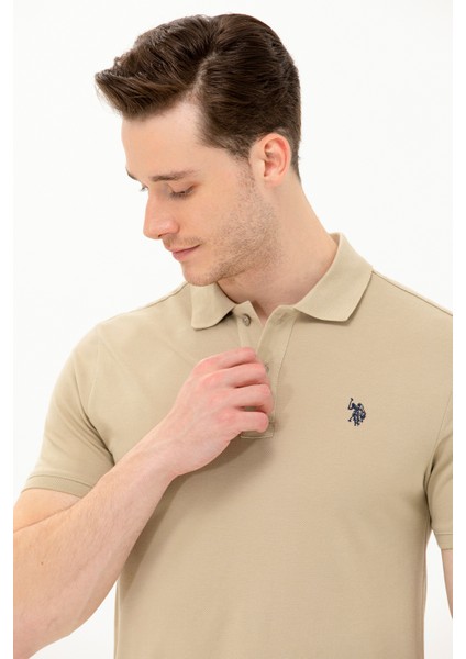 Erkek Haki Basic T-Shirt 50262933-VR027