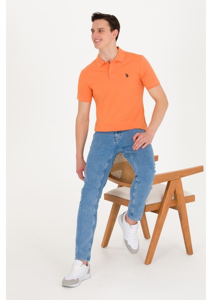 Erkek Turuncu Basic T-Shirt 50262933-VR051 fırsatları