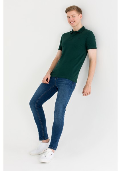 Erkek Koyu Yeşil Basic T-Shirt 50262933-VR079 fırsatları