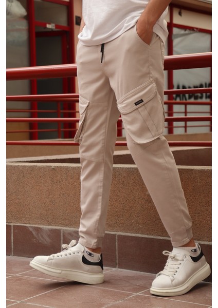 Erkek Paça Lastik Detay Pamuklu Bel Lastikli Kargo Pantolon fiyatları