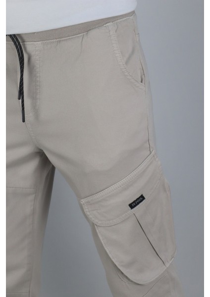 Erkek Paça Lastik Detay Pamuklu Bel Lastikli Kargo Pantolon indirimleri