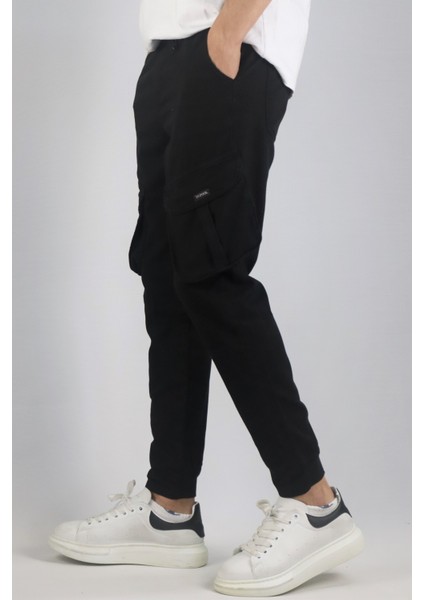 Erkek Paça Lastik Detay Pamuklu Bel Lastikli Kargo Pantolon modelleri