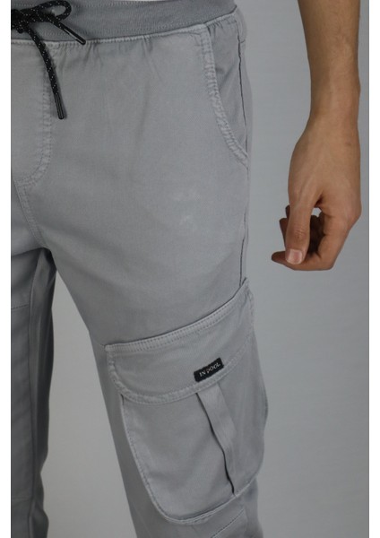 Erkek Paça Lastik Detay Pamuklu Bel Lastikli Kargo Pantolon modelleri