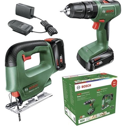 Bosch Akülü Darbeli Matkap Dıy Set Easyımpact 18V-40 + Easysaw 18V-70 - 0 603 9d8 10A