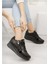 1662 Anatomik Tabanlı Fermuarlı Bayan Sneakers Ayakkabı - NKT01662-SIYAH-36 1