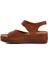 Ayakmod 07-109 Rr Taba Kadın Dolgu Topuk Sandalet 2