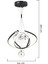 Balca 4'lü Siyah Krom 3 Renkli 84 Watt Ledli Kelebek Led Avize Top Avize Modern Oturma Odası, Koridor, Salon Led Avize 5