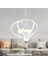 Balca 4'lü Beyaz Krom 3 Renkli 84 Watt Ledli Kelebek Led Avize Top Avize Modern Oturma Odası, Koridor, Salon Led Avize 1