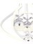 Balca 4'lü Beyaz Krom 3 Renkli 84 Watt Ledli Kelebek Led Avize Top Avize Modern Oturma Odası, Koridor, Salon Led Avize 4