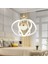 Pelin Tekli Beyaz Gold Ledi Modern Oturma Odası, Koridor, Salon LED Avize 1
