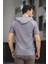 Allard Ottoman Kumaş Slim Fit Fermuarlı Kapüşonlu Erkek Tshirt 5