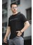 Unexplored Baskılı Comfort Fit Bisiklet Yaka Likralı Erkek Tshirt 1