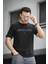 Unexplored Baskılı Comfort Fit Bisiklet Yaka Likralı Erkek Tshirt 2