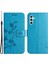 Samsung Galaxy A34 5g Baskılı Kelebek Çiçek Deseni Pu Deri Deri Kapak Manyetik Kapatma Stand Cüzdan Folio Telefon Kılıfı Kayış (Yurt Dışından) 1