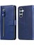 Samsung Galaxy A34 5g Damla Geçirmez Cep Telefonu Kapağı Buzağı Dokusu Pu Deri Fermuar Cep Telefon Kılıfı Stand Cüzdanı (Yurt Dışından) 1