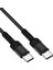 USB C Veri Hattı Kablo Aksesuarları 3.8mm Od Hızlı Şarj Kablosu 100CM Siyah (Yurt Dışından) 1