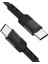 USB C Veri Hattı Kablo Aksesuarları 3.8mm Od Hızlı Şarj Kablosu 100CM Siyah (Yurt Dışından) 3