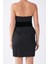 Bel Detaylı Straplez Mini Abiye Elbise Siyah K1711079_001 5