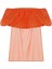 Transparan Turkuaz Straplez Bluz Oranj Y2213049_011 5