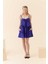 Fiyonk Detaylı Mini Tafta Saks Abiye Elbise Saks Y2311328_021 1