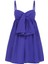 Fiyonk Detaylı Mini Tafta Saks Abiye Elbise Saks Y2311328_021 4