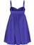 Fiyonk Detaylı Mini Tafta Saks Abiye Elbise Saks Y2311328_021 5